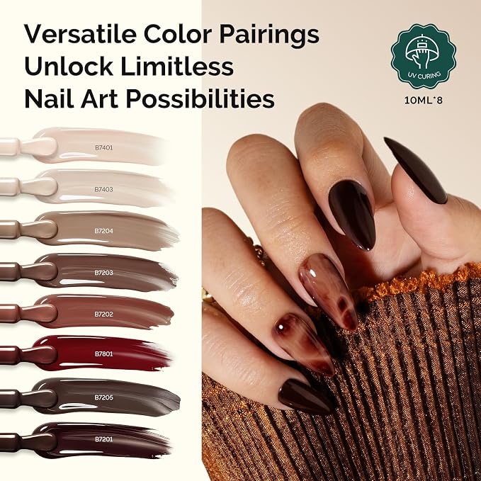 MelodySusie Gel Nail Kit with P-ART06G Cordless UV Lamp Rechargeable | LED UV Light Smart Sensor;Classic Popular Colors Plant Based Nails Polish;Top Base Coat;Builder Gel Beginner Nail Kit