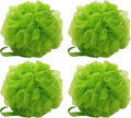 Mesh Pouf Bath Sponge (4 Pack) (Green)