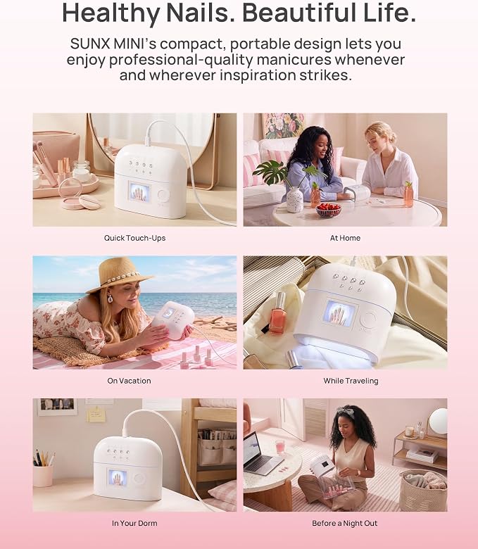 AI UV LED Nail Lamp for Gel Nails - O NAIL Smart Nail Dryer for Gel Polish with AI Detection, Portable Compact, Skin Friendly Curing Light for Nail Art DIY Home & Travel Beginners(Plug-in Version)