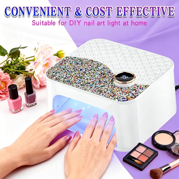 UV LED Nail Lamp, UV Light for Gel Nails with 45 Beads, Auto Sensor, Professional Nail Lamps for Gel Polish (White)