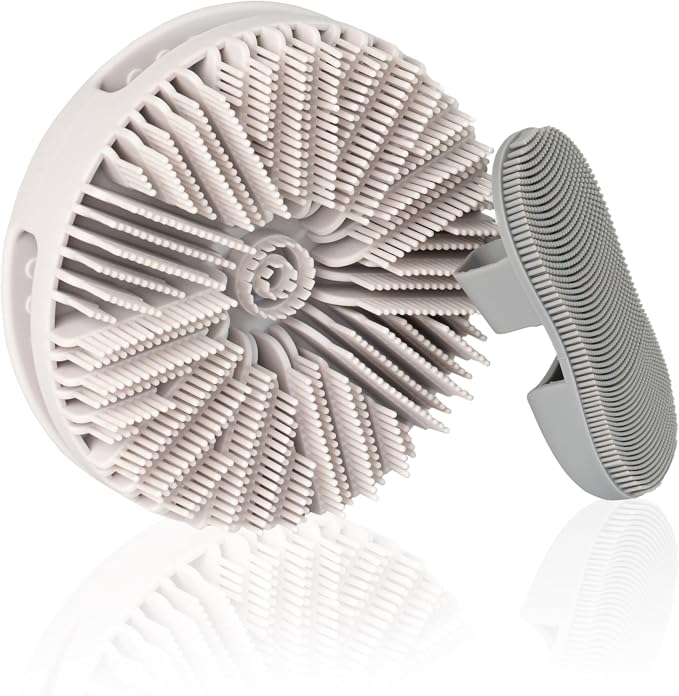 Silicone Body Scrubber for Men & Women Set (Bottles & Bags Excluded) | Exfoliating Dual-Sided Soft Bristles, Non-Porous Quick-Dry Loofah Alternative, BPA-Free for Sensitive Skin