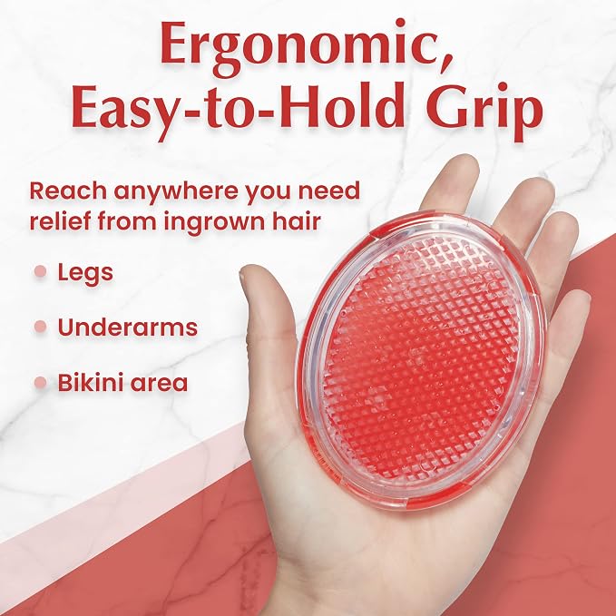 2-Pack Exfoliating Body Scrubber by Dylonic - Ingrown Hair & Razor Bump Solution - Silicone Back Scrubber - 4x3 Inch - Pre-Shave Body Exfoliator - Unisex Shower Essential - Orange