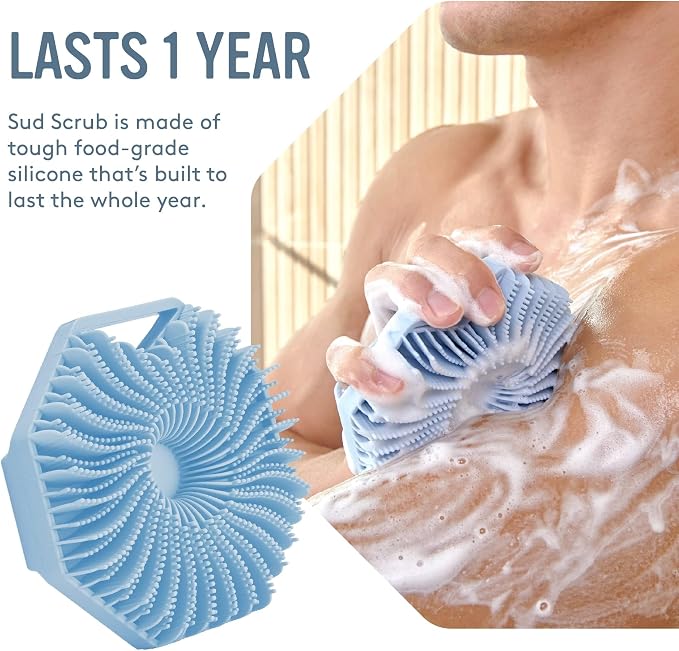 Sud Scrub® Body Scrubber + Face Scrubber Set (Blue)