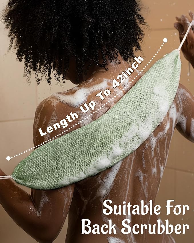 Yiclick African Net Sponge Authentic with Knots 2 Pack - Exfoliating Washcloth Towel, Back Scrubber for Shower Bath, Exfoliating Body Scrubber Exfoliator, African Rags Wash Cloth Loofah Lufa Sponge