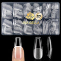 UNA GELLA 600Pcs Medium Coffin Nails Tips, Pre Etched Gel Nail Tips Coffin | Press On Nails Fake Soft Gel Nail Tips For Nail Extension Ombre Stlye Art Home DIY Salon 12 Sizes