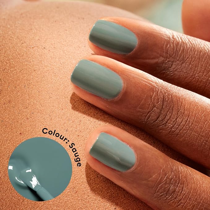 Manucurist Green Flash Sauge Sage Grey LED Gel Nail Polish | LED Gel Polish & Semi-Permanent Nail Varnish, UV Nail Lamp - 12-Free, Bio-Sourced, Vegan, Made in France, 0.5 fl oz