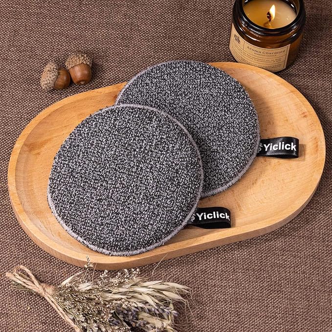 Yiclick Exfoliating Body Scrubber (2 Pack), Body Exfoliator Scrubber, Exfoliating Sponge for Shower Bath, Shower Loofah Luffa Lufa with Handle, Dead Skin Exfoliator for Body Scrub, Men Women