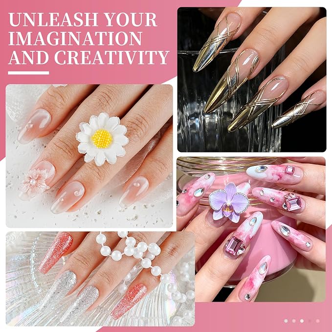 JEWHITENY Solid Builder Gel for Nails:6 Colors Non-Sticky 3D Sculpting Gel for Nail Art Design Home Salon Manicure DIY