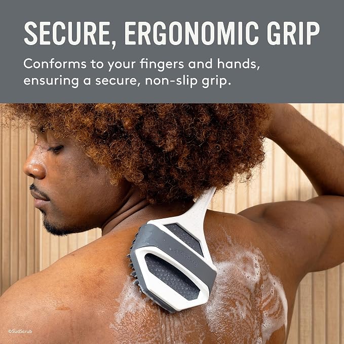 Sud Scrub® Body Scrubber + Extender Handle + Shower Hook Set (Mint)