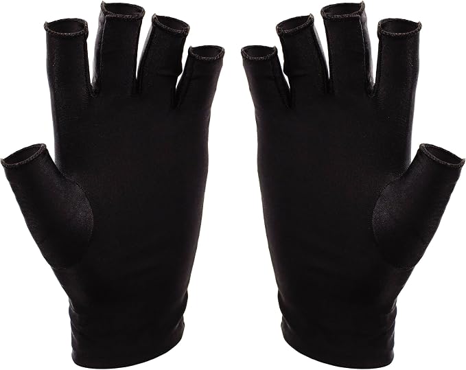 SUNUV LED Gloves for Gel Nails, UPF 50+ Anti UV Gloves for Gel Nail Lamp, Professional UV Gloves for Nail Techs