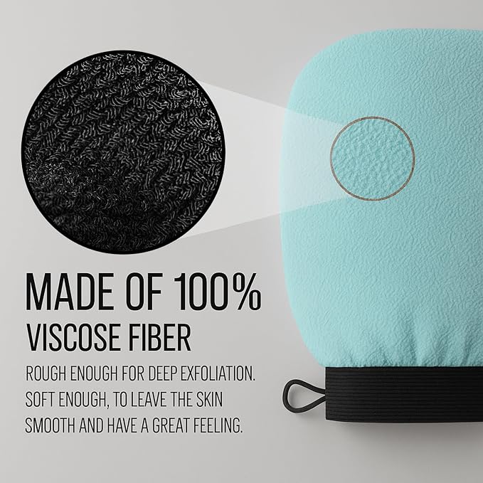 Exfoliating Glove for Shower – Dual-Sided Scrubber Mitt – Deep Exfoliation Washcloth Mittens – Dead Skin & Tan Remover for Body – Body & Face Exfoliator Loofah Wash Cloths for Showering (5-Pack)
