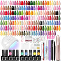 Phoenixy 68 PCS Gel Nail Polish Kit with Nail Drill UV Lamp and Decoration | 45 Colors Gel Nail Polish Set with Base Top Coat Professional Nail Kit with Everything Best Gift for Women Manicure at Home
