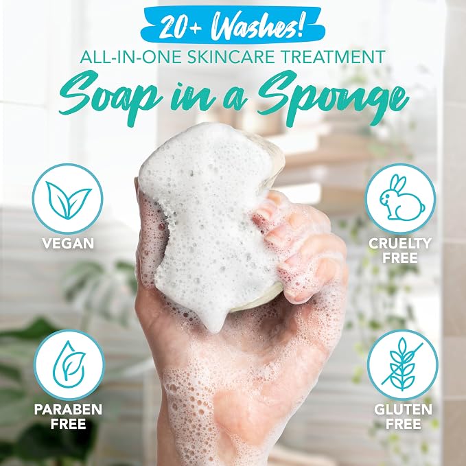 Spongables Pedi Scrub Foot Exfoliating 20+ Wash Sponge, Pina Colada, 1 Count