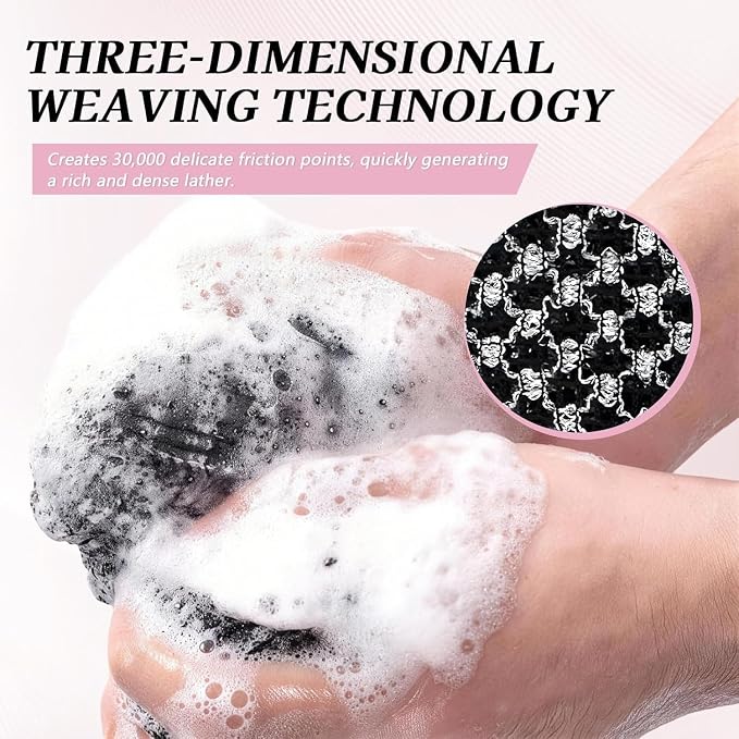 2-Pack Exfoliating Shower Towel, 47-Inch-Long Dual-Sided Exfoliating Towel, Deep Cleansing & Gentle Exfoliations for Smooth Skin, Gentle for Sensitive Skin
