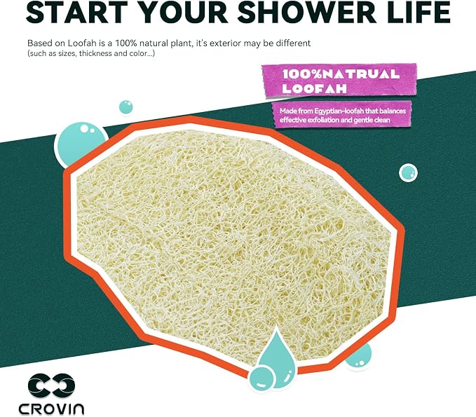 Premium Exfoliating Facial Loofah Pads, Natural Luffa Face Scrubber and Cleansing Face Sponge for Easily and Effectively Clean Up Your Face-8 Count (1 Pack)