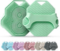 Silicone Shower Body Scrubber, Exfoliating Loofah Alternative - Mint | Exfoliating loofah alternative, zinc & silver-infused silicone, hygienic, gentle for sensitive skin, durable & long-lasting
