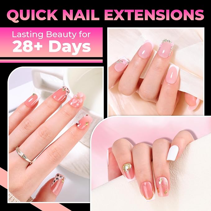 UNA GELLA Short Square Gel Nail Tips 510Pcs 15 Sizes Half Matte Full Cover | Pre-etched Short Square Press on Nails Fake Acrylic Clear Nails No C Curve Tips for Nail Extensions DIY Home Salon for Women