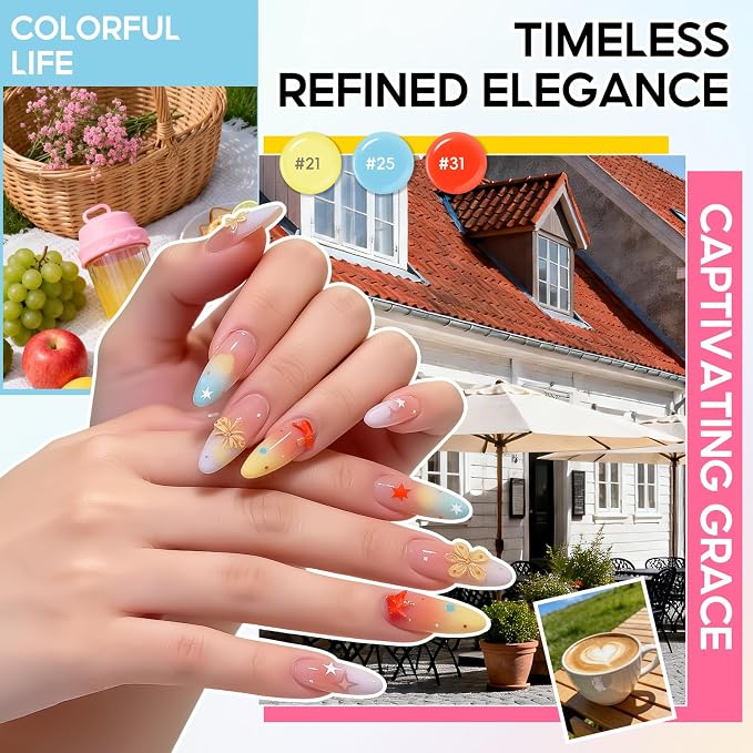 PEACECOLOR Gel Nail Polish Kit with U V Light 82PCS, 56 Colors Gel Polish Set with Cat Eye Gel Nail Polish 4Pcs Glossy/Matte/Glitter Top Base Coat Rhinestones Manicure Kit Gifts for Women Salon Home