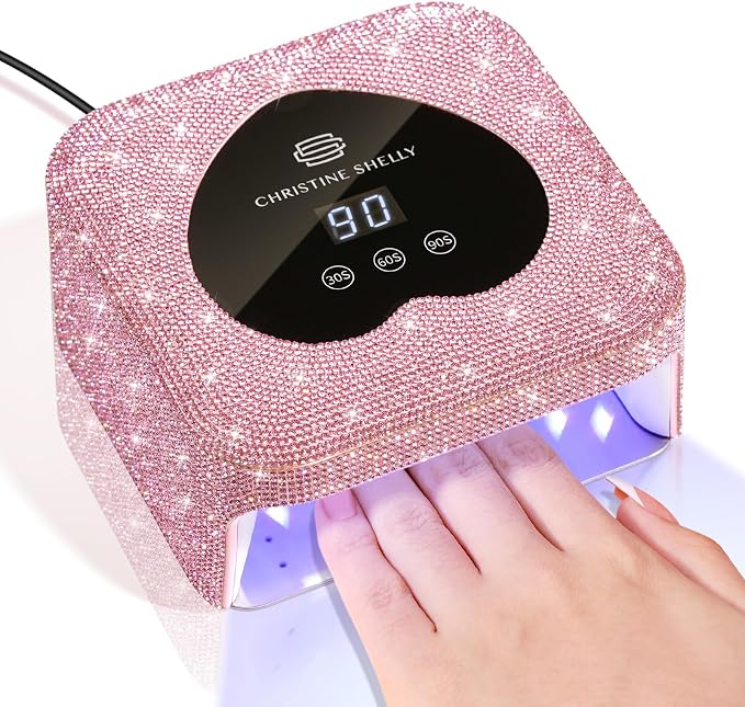 UV Light for Gel Nails, 48W Plug-in Mini UV Nail Lamp | Portable Nail Lamp Diamond Nail Dryer with Touch Control Auto Sensor and 3 Timer Settings Nail Light Curing Lamp, Home