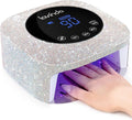 Lavinda UV LED Nail Lamp for Gel Nails, Cordless Rechargeable Nail Light with 4 Timer Settings, Touch LCD Display, Removable Base, 54W Professional Nail Dryer for Salon Home Use Diamond Design