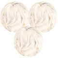 MainBasics Shower Loofah Sponge Pouf, Set of 3, Seaweed Infused | Soft Mesh Body Scrubber and Bath Sponge for Gentle Exfoliation, Rich Lather, and Everyday Shower Use
