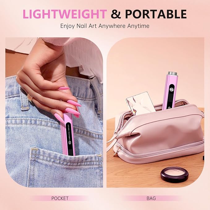 Flash Cure Nail Lamp, 3 in 1 UV Nail Lamp Handheld UV Light for Gel Nails | Cat Eye Magnet | Cordless | 3W | Type-C | 400mAh | Mini Size | Easy to Carry | Purple