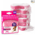 Spongables Pedi Scrub Foot Exfoliating 5+ Wash Travel Sponge, Lavender, 6 Count