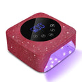 Cordless UV LED Nail Lamp,72W Rechargeable UV Light for Gel Nails with 5 Timer Setting Quick Dry Curing Lamp with Display Auto Sensor for Salon & Home(Red Diamond)