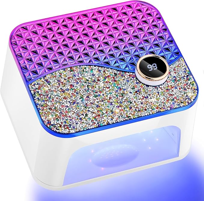 UV LED Nail Lamp, UV Light for Gel Nails with 45 Beads, Auto Sensor, Professional Nail Lamps for Gel Polish (Purple)