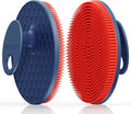 INNERNEED Magnetic Silicone Body Scrubber, Hygienic Shower Brush, Red | Gentle Exfoliating & Deep Cleansing Body Brush for Daily Shower, Skin Vitality