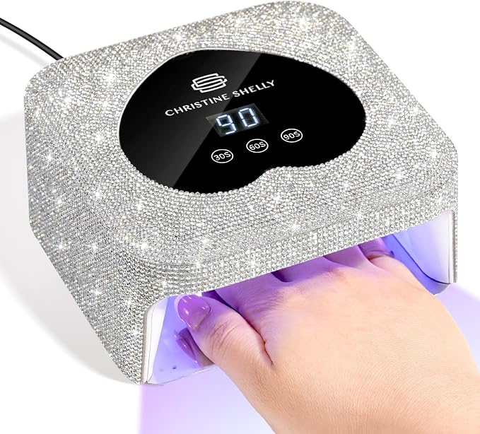 UV Light for Gel Nails, 48W Plug-in Mini UV Nail Lamp | Portable Nail Lamp Diamond Nail Dryer with Touch Control Auto Sensor and 3 Timer Settings Nail Light Curing Lamp, Home