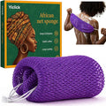 Yiclick African Net Sponge Authentic with Knots - Exfoliating Washcloth Towel, Back Scrubber for Shower Bath, Exfoliating Body Scrubber Exfoliator, African Rags Wash Cloth Loofah Lufa Sponge