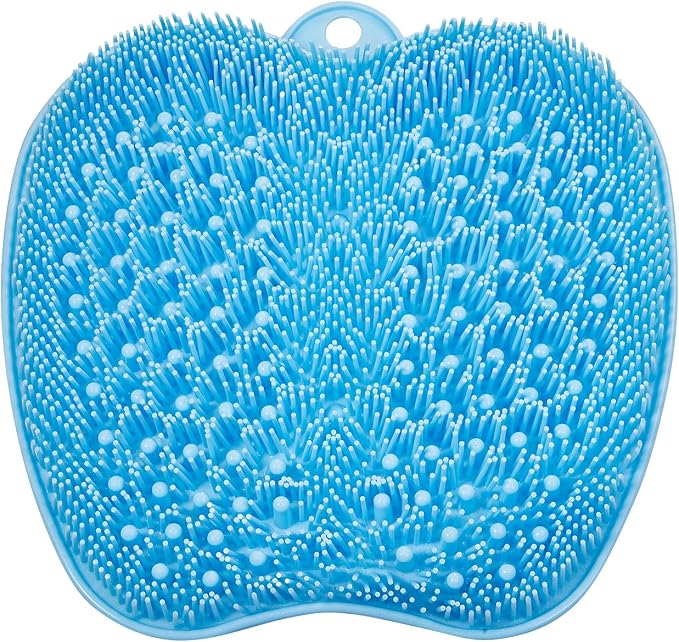 BESKAR XL Larger Shower Foot Scrubber Mat with Non-Slip Suction Cups | Cleans, Smooths, Exfoliates, Massages Your Feet Without Bending, Improve Foot Circulation, Soothes Tired Feet