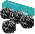 Shower Loofah 4PCS Soft Bath Body Sponge 60g Loofa Set Thick Wash Puffs for Women and Men (Black)