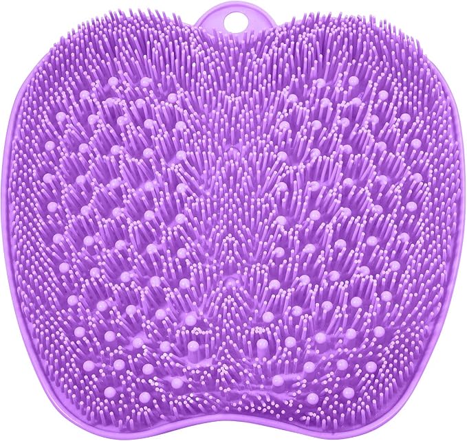 BESKAR XL Larger Shower Foot Scrubber Mat with Non-Slip Suction Cups | Cleans, Smooths, Exfoliates, Massages Your Feet Without Bending, Improve Foot Circulation, Soothes Tired Feet