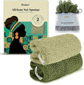 CORATED African Net Sponge Authentic, Shower Loofah Exfoliating Bath Sponge | Body Scrubber for Women Daily Use Body Care, Travel Portable Bath Accessories for Bathroom