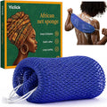 Yiclick African Net Sponge Authentic with Knots - Exfoliating Washcloth Towel, Back Scrubber for Shower Bath, Exfoliating Body Scrubber Exfoliator, African Rags Wash Cloth Loofah Lufa Sponge
