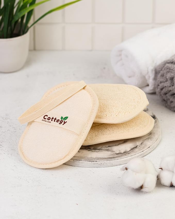 Egyptian Loofah Exfoliating Scrubber - Natural Loofah Exfoliating Body Scrubber - 1 Count (Pack of 1) Eco-Friendly Bath & Shower Sponge for Face & Body, 100% Natural, Men & Women