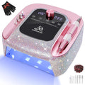 2-in-1 Nail Drill & UV LED Nail Lamp, Professional Rechargeable 45000 RPM Electric Nail Drill Machine, Nail Grinder, Fast Nails Dryer Curing Lamp, Designed for Salon, Home