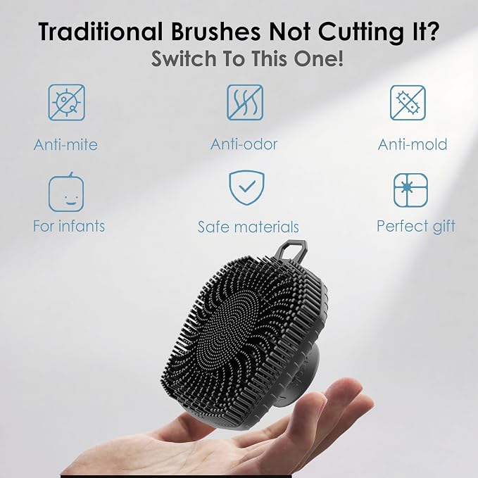 RamPula Face Scrubber & African Net, Silicone Exfoliating Brush for Men Women, Facial Cleansing Brush, Manual Waterproof Cleansing Skin Care, Blackhead Removing Pore Cleansing Massaging Face Brushes | Softening,Massage,Smoothening,Pores,Cleansing,Exfol...
