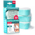 Spongeables Body Wash in a 20+ Wash Sponge, Sea Salt, 3 Count | Dual-Textured to Cleanse, Exfoliate, Moisturize, and Massage, Just Add Water to Activate the Soap in the Sponge