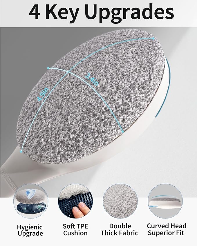 BUBBLEDANCE® Exfoliating Back Scrubber with Extendable Long Handle (17.5"-31.9") - Upgraded Exfoliating Shower Towel & Washcloth for Men & Women, Deep Cleansing Hard Body Scrubber for Acne & Oily Skin