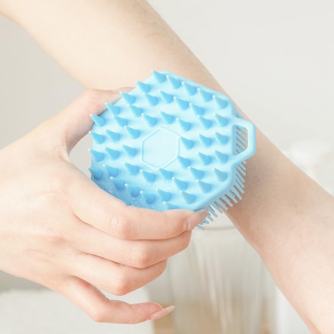 Premium Sensory Brush for Kids or Autism,Soft Silicone Body Scrubber,2 in 1 Sensory Room Occupational Therapy Fidget Brushes,Silicone Loofah,Pets Shower Brush Bath Shampoo Brushes