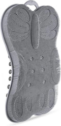 Kalolary Silicone Shower Foot Scrubber Mat & Back Exfoliating Cleaner | Large Exfoliating Feet Scrubber for Shower with Anti-Slip Suction Cups to Clean & Massage Feet Without Bending Over (Grey)