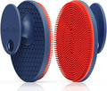 INNERNEED Magnetic Silicone Facial Cleansing Brush Soft Face Scrubber, Red | Food-grade Silicone Face Scrub Brush Gentle Exfoliating, Hygienic, Durable for All Skin Types