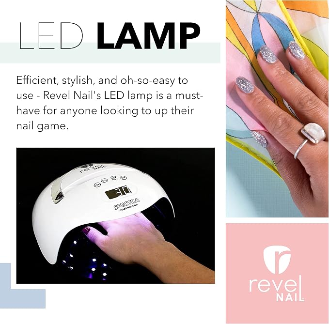 Revel Nail Spectra UV/LED Nail Lamp, Dip Powder & Gel Nail Polish Light, for Gel Polish or Dip Shine & Matte Top Coat