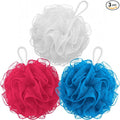 DecorRack 3 Loofah Sponges, Exfoliating Mesh Body Scrubber (3 Pack)