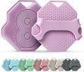 Silicone Shower Body Scrubber, Exfoliating Loofah Alternative - Purple | Exfoliating loofah alternative, zinc & silver-infused silicone, hygienic, gentle for sensitive skin, durable & long-lasting
