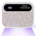 Led Nail Lamp, 126W Gel Nail Light Rechargeable Professional Lamp 42 Durable UV LED Beads Automatic Sensor Fast & Even Curing All Gel Polish Manicure at Home and in Salons(Sparkly White)