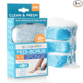 Spongables Pedi Scrub Foot Exfoliating 20+ Wash Sponge, Clean & Fresh, 3 Count